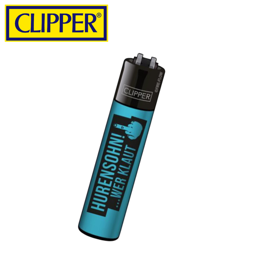Feuerzeug, CLIPPER®, Hurensohn, Blau