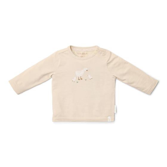 Little Dutch Langarmshirt Newborn Naturals Little Goose Sand