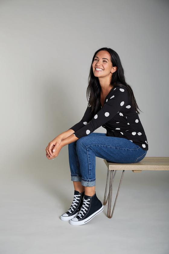 Schwangerschafts- und Still-Shirt "Polkadot", Biobaumwolle, GOTS