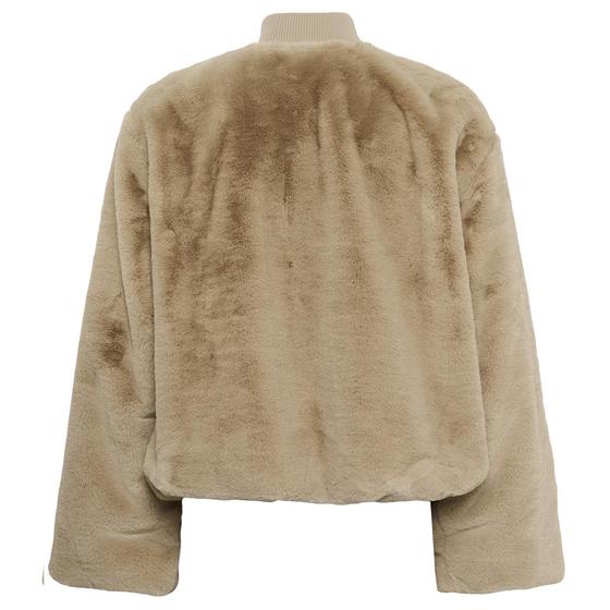 SOAKED Bomber Jacke Teddyfell SLEstacia 30409253 - grau-beige