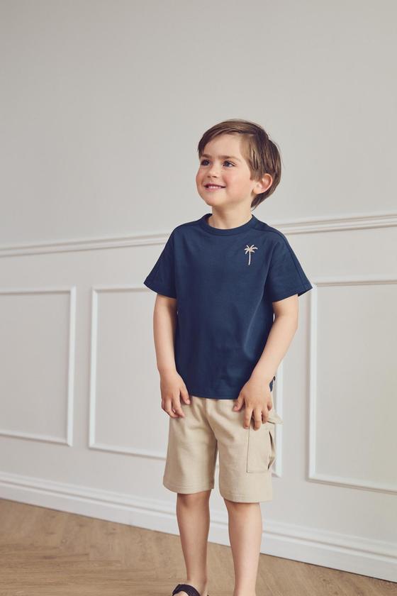 Müsli by Green Cotton T-Shirt Palm Night Blue