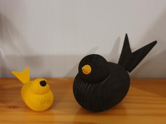 Holzvogel mini sitzend