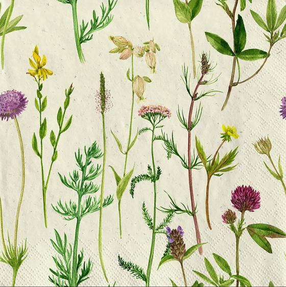 Serviette | Papier-/ Lunchserviette Wild Flowers 