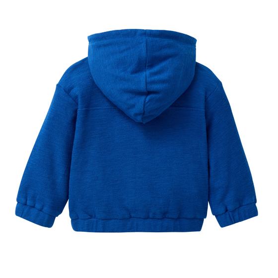 People wear Organic Sweat Jacke Royalblau