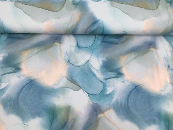 Viskosejersey Aquarell mint