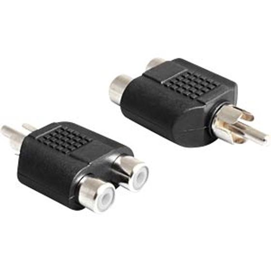 Adapter 2x Chinchkupplung- Chinchstecker 