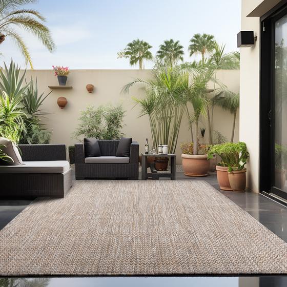In & Outdoor Teppich Zagora beige