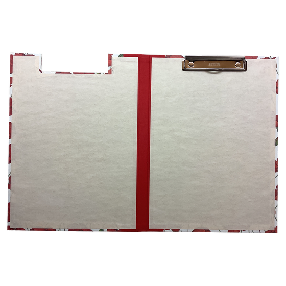 Klemmbrett - Mohnblumen, Italienisches Buntpapier