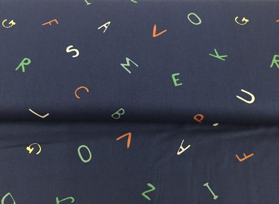 Baumwolle Buchstaben navy