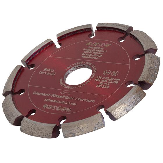 Diamant Rissefräser <br> Ø 125 mm <br> Premium Qualität <br> Beton, Universal