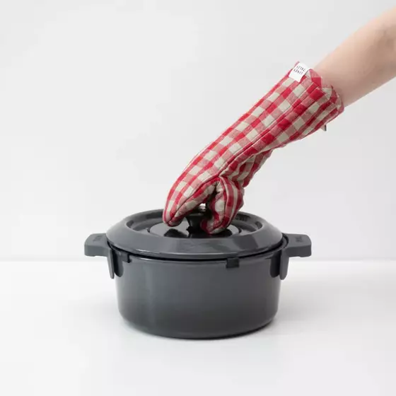 Ofen Handschuh grün kariert