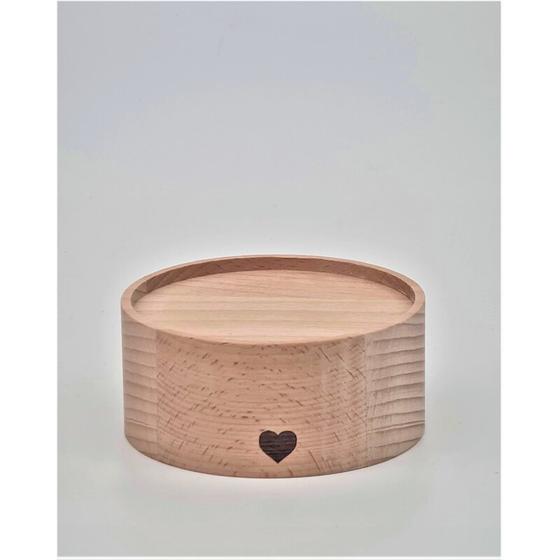 Kerzilein Kerzenhalter aus Holz - für Stumpenkerze 8x6cm 