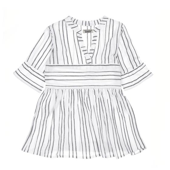 Kleid mit 3/4-Ärmeln, reine Baumwolle