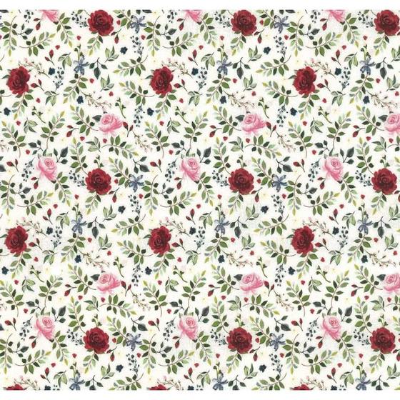 Baumwolle Florenz Rosen