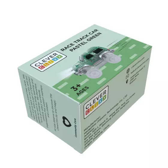 Cleverclixx Race Track Car Pastel Green
