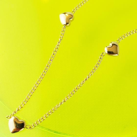 goldmarie Kette Taylor ALLOVER MINI HERZ - Stahl vergoldet