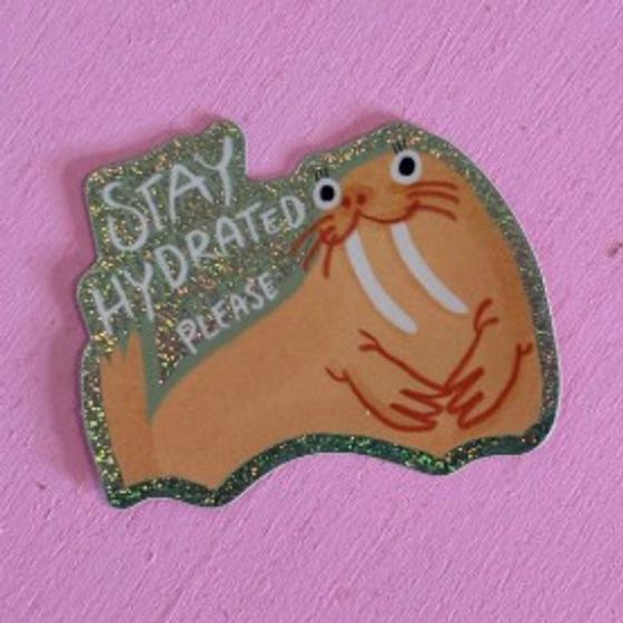 Sticker stay hydrated von Slinga Illustration