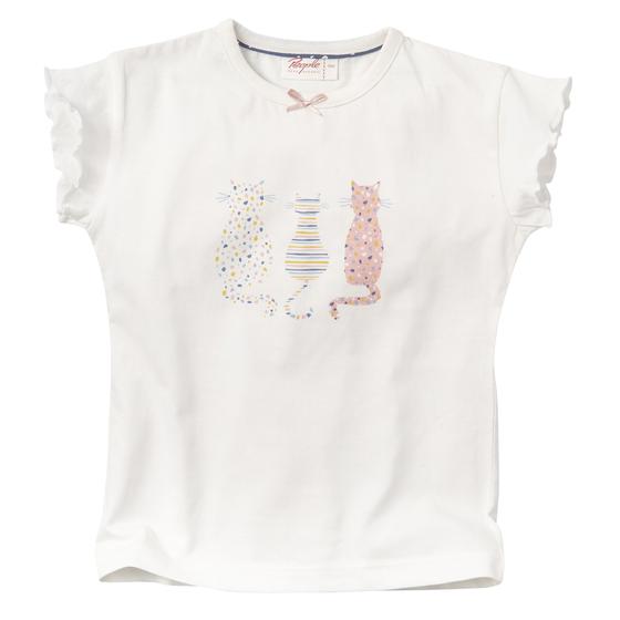 People wear Organic Pyjama Kurz Katze Weiß