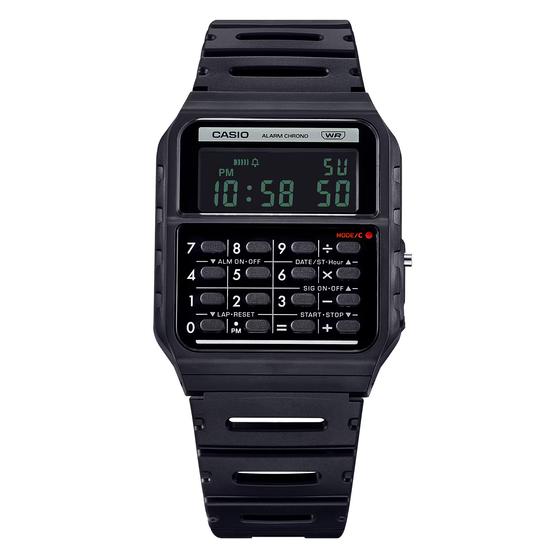 Casio Uhr gross Tasten CA-53WB-1BEF - New Edition - Resin Armband schwarz
