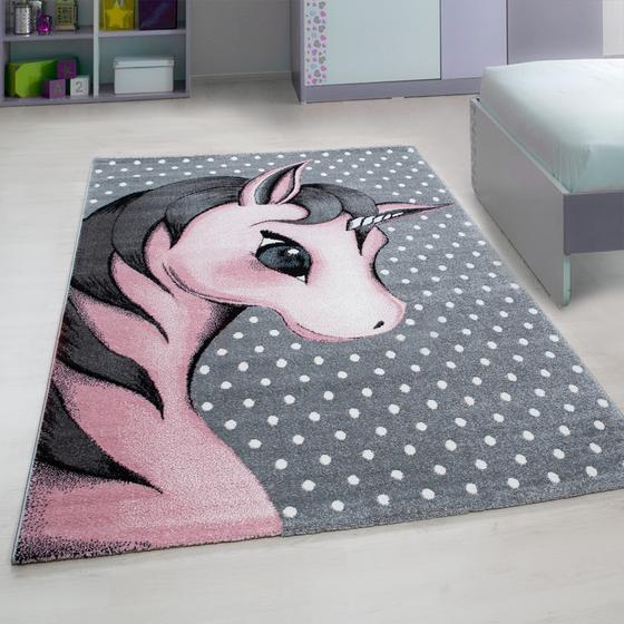 kids Cocuk halisi gri pembe 160 x 230 cm