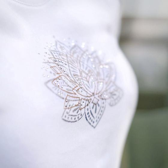 Spirit of OM Shirt Lotus mit Raffärmel