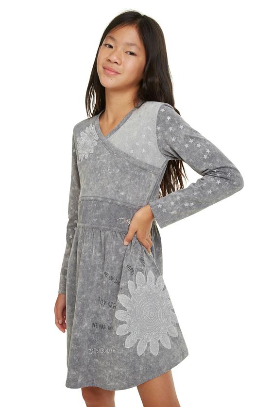 Kleid "Sagrera" mit zauberhaften Glitzer- und Gazedetails, grau