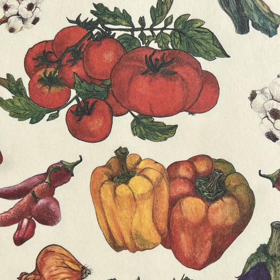 Italienisches Buntpapier - Gemüse