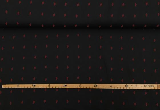 Jaquard Futterstoff schwarz rot