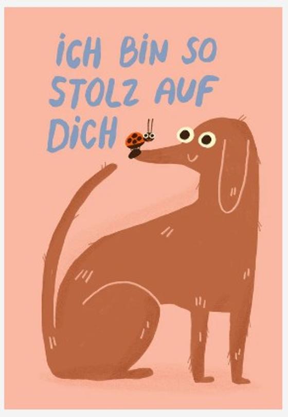 Postkarte Stolz Auf Dich Slinga Illustration