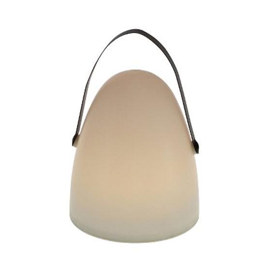 Lampe | Wiederaufladbare LED Outdoor - Laterne mit Timer | Weiß / Schwarz