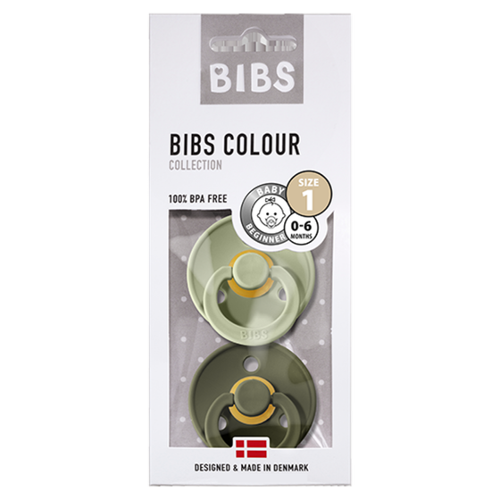 BIBS Colour 2er Pack Schnuller Sage/ Hunter Green