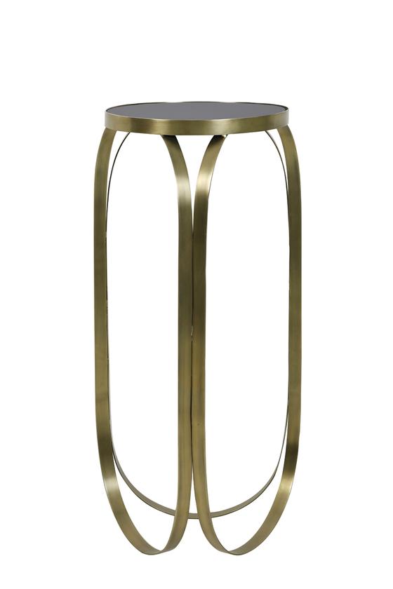 Tisch | Beistelltisch BUBISA Large - Glas schwarz/antik bronze