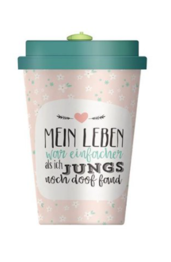 Becher | Trinkbecher to Go / Happy Bamboo  - Jungs doof 