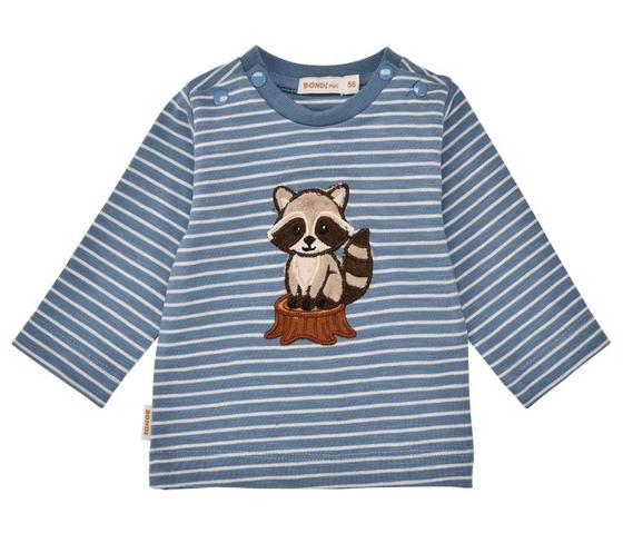 Langarmshirt "Waschbär", Baumwolle, geringelt