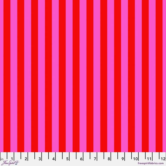 Tent Stripes in Peony Pink Tula Pink Streifen für Spreefee