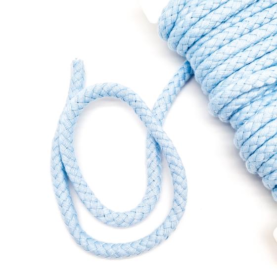 Rundkordel Baumwolle 8mm uni  - zartblau