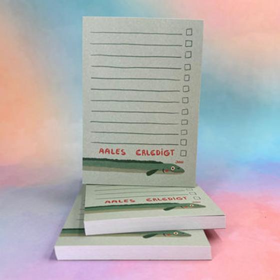 Abreißblock Aales erledigt von Slinga Illustration