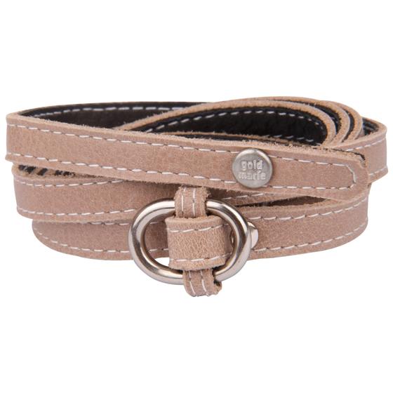 goldmarie Wendegürtel Ledergürtel schmal beige schwarz