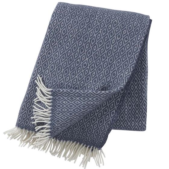 Klippan Stella Wolldecke SMOKEY BLUE