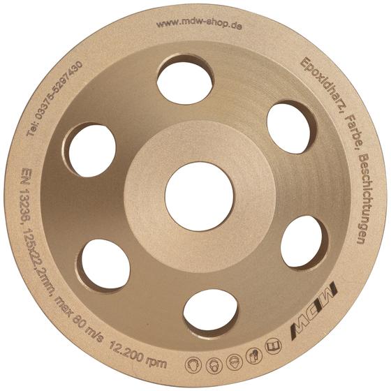 PKD-Schleifteller <br> Ø 125 / 180 mm <br> Dünne Beschichtungen