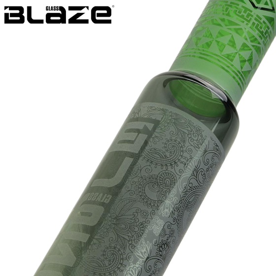 Glasbong, BLAZE®, Zylinder, Grau-Grün