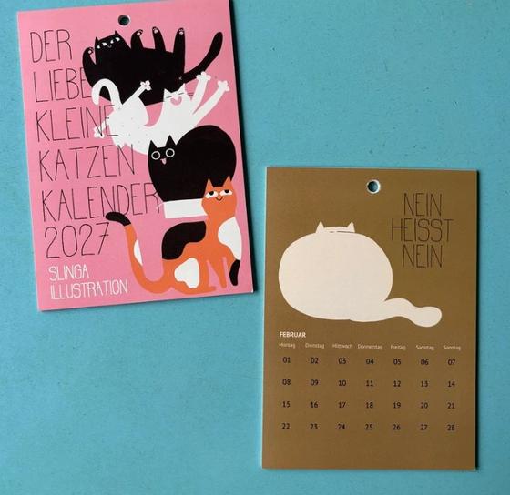 Der liebe kleine Katzen Abreiskalender von Slinga Illustration