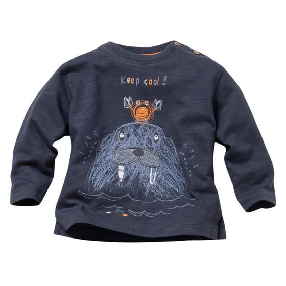 People wear Organic Langarmshirt Walross Dunkelblau