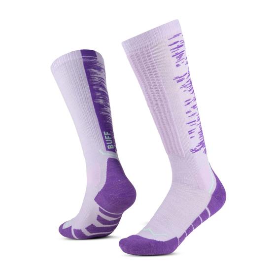 BUFF Merino Heavyweight Over the Calf Socks HWO2 – Lilac Ice – offizielles BUFF Produktbild