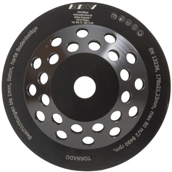 Diamant Schleifteller <br> Typ Tornado <br> Ø 125 & 180 mm <br> Extrem harte Bodenbeläge