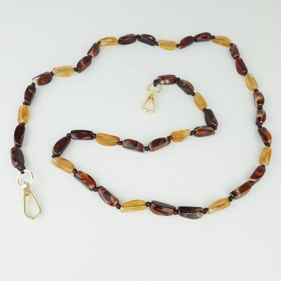 Goldmarie Taschen- und Handykette SOPHIE - Dekosteine - braun