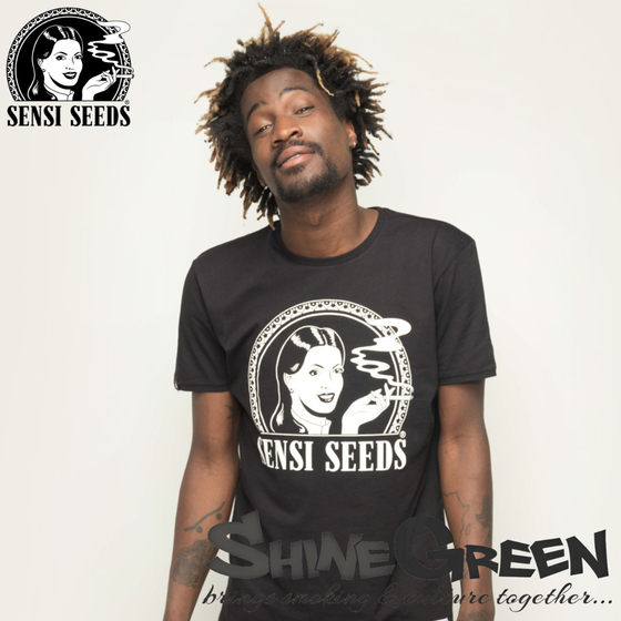 T-Shirt, Sensi Seeds®, Original Logo, Schwarz, Promo 1