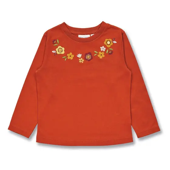 Sense Organics Langarmshirt Yoobi Flower Terracotta