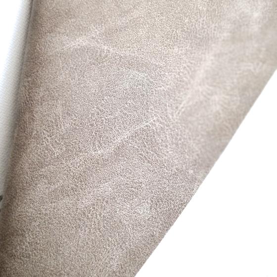 Kunstleder / Taschenleder Vintage Optik -  taupe graubraun  - 1 Stück