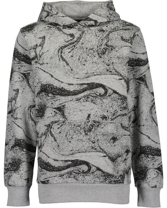 Sweatshirt mit Kapuze und Känguru-Tasche, mittelgrau